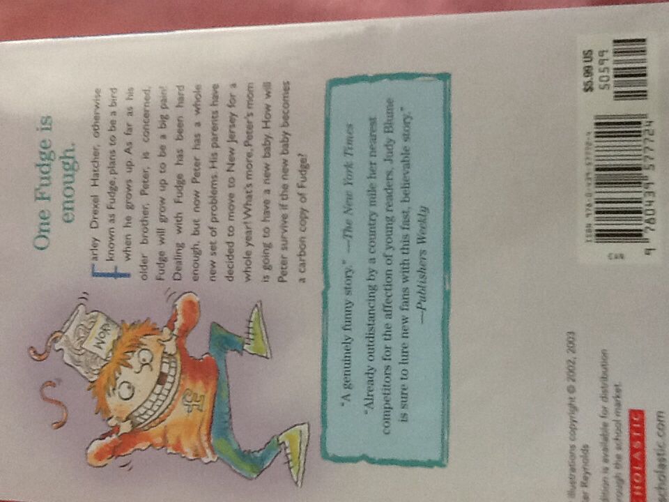 Superfudge - Judy Blume (Scholastic Book Services - Paperback) book collectible [Barcode 9780439577724] - Main Image 2