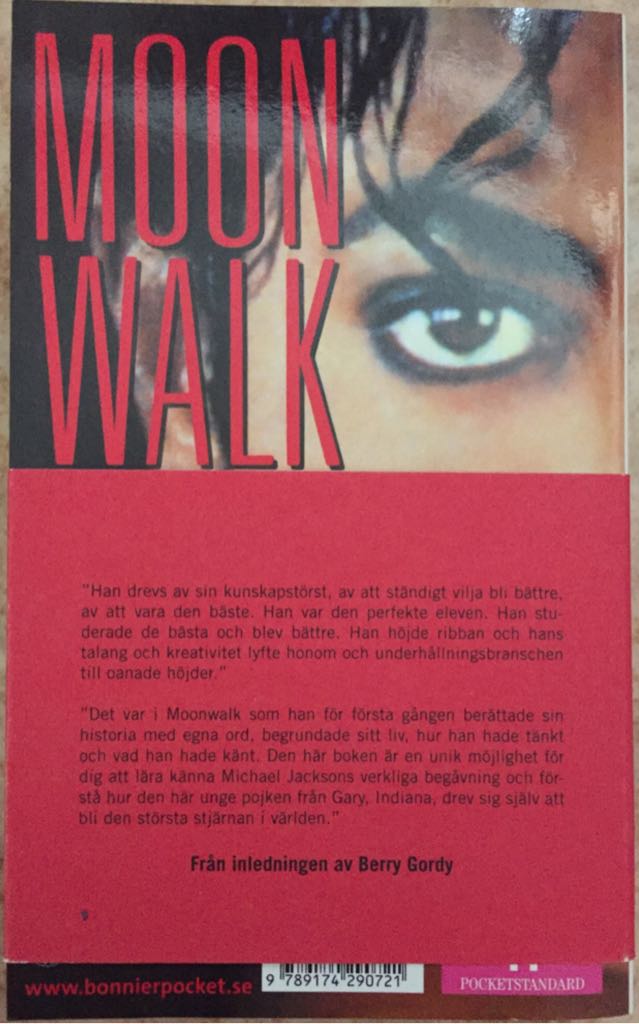 Moonwalk - Michael Jackson (Bonnier Pocket - Paperback) book collectible [Barcode 9789174290721] - Main Image 2