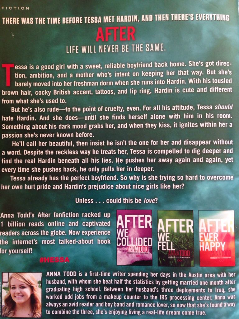 After - Anna Todd (Simon and Schuster - Paperback) book collectible [Barcode 9781476792484] - Main Image 2