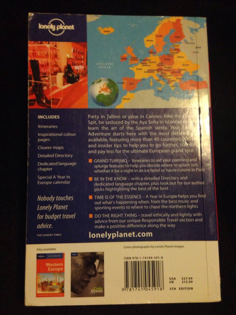 Lonely Planet: Europe on a Shoestring | Sarah Johnstone - Lonely Planet book collectible [Barcode 9781741045918] - Main Image 2