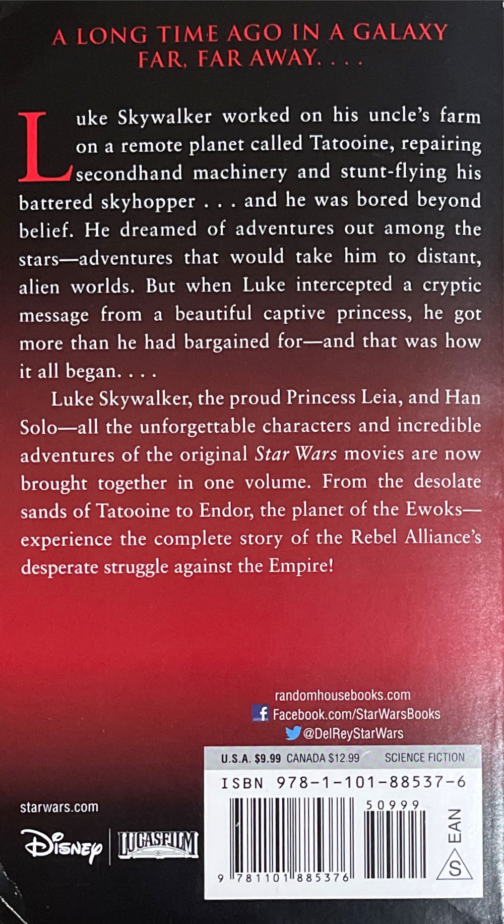 Star Wars: The Original Trilogy - George Lucas (Del Ray - Paperback) book collectible [Barcode 9781101885376] - Main Image 3