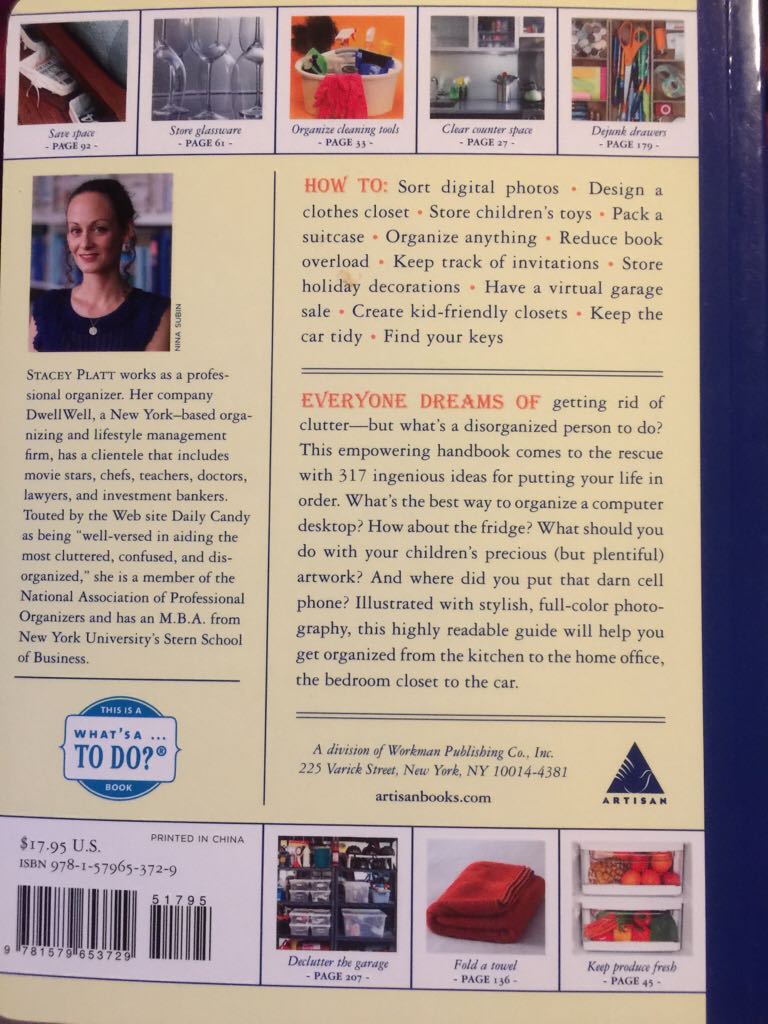 What’s A Disorganized Person To Do? - Stacey Platt (Artisan Books - Paperback) book collectible [Barcode 9781579653729] - Main Image 2
