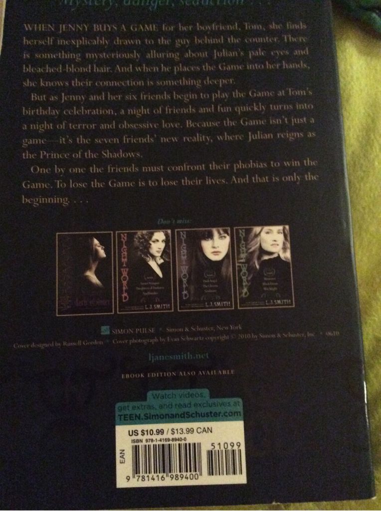 Forbidden Game - L.J. Smith (Simon Pulse - Trade Paperback) book collectible [Barcode 9781416989400] - Main Image 2