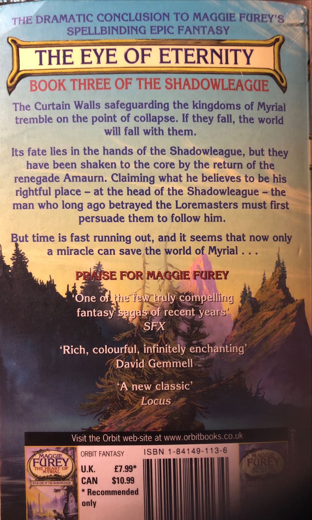 Eye of Eternity - Maggie Furey (Orbit) book collectible [Barcode 9781841491134] - Main Image 2