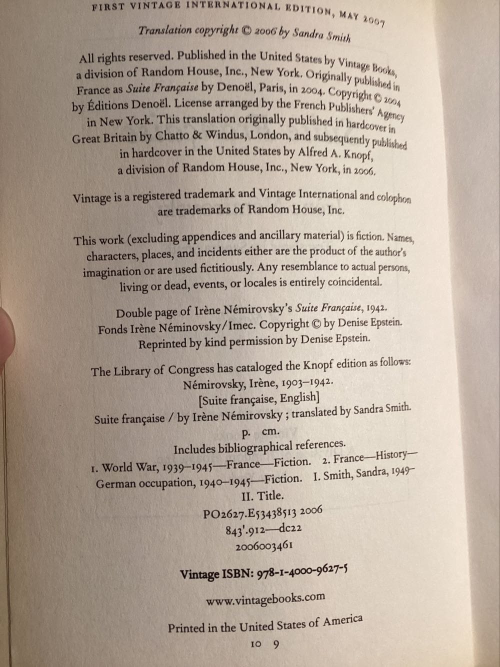 Suite Francaise - Irène Némirovsky (- Paperback) book collectible [Barcode 9781400096275] - Main Image 2