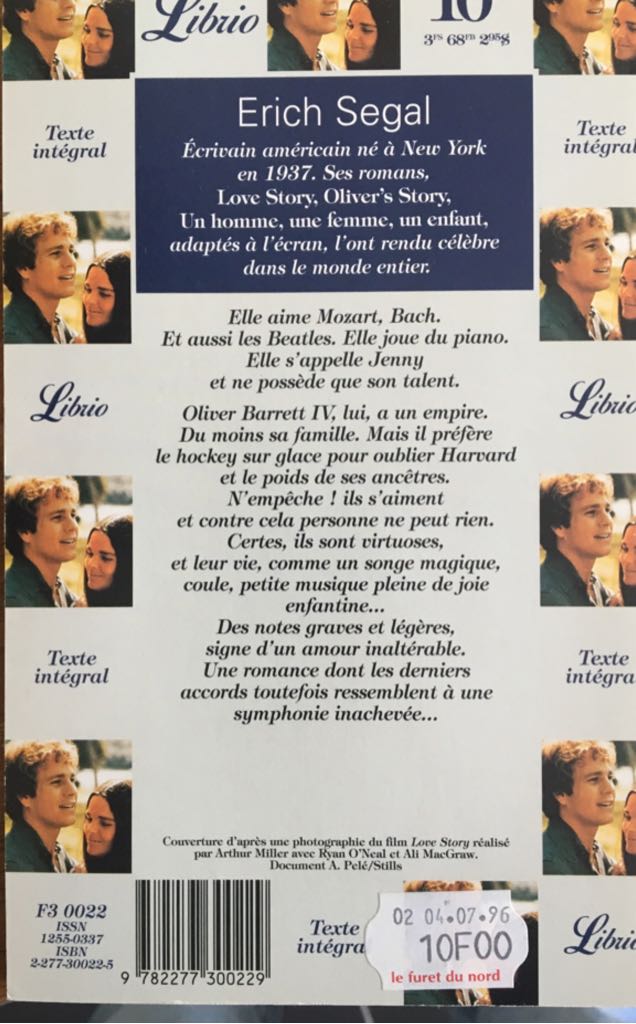 Love Story - Erich Segal book collectible - Main Image 2