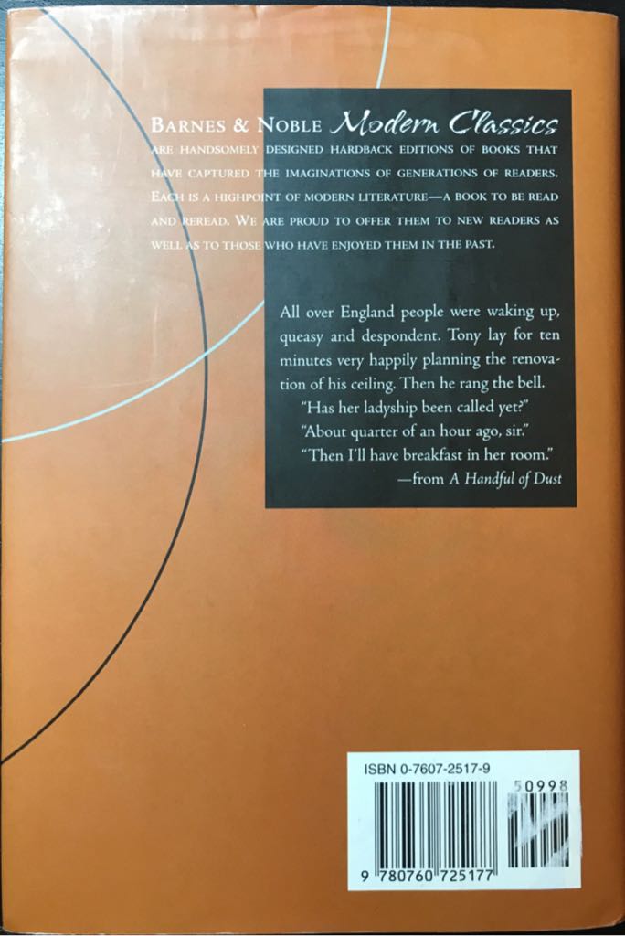 A Handful of Dust - Evelyn Waugh (Barnes And Noble Classics - Hardcover) book collectible [Barcode 9780760725177] - Main Image 2