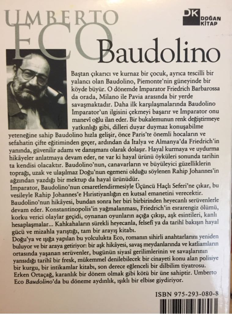Baudolino - Umberto Eco (Dogan Kitap) book collectible [Barcode 9789752930803] - Main Image 2