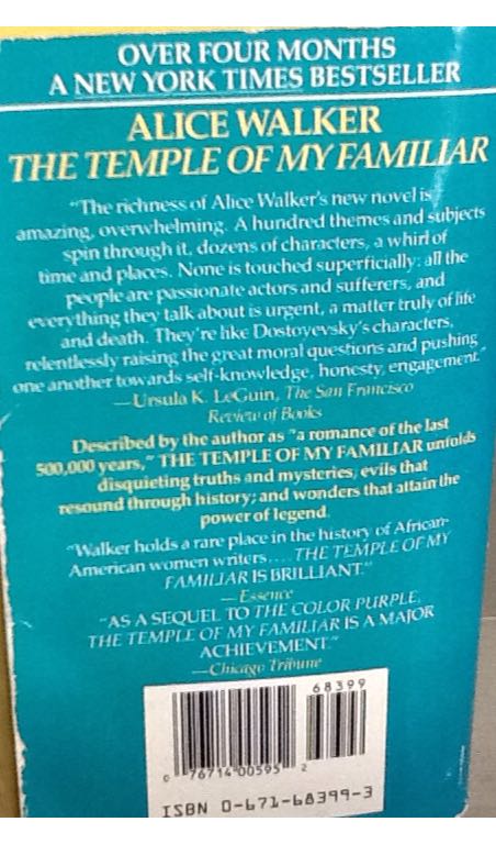 The Temple of My Familiar  book collectible - Main Image 2