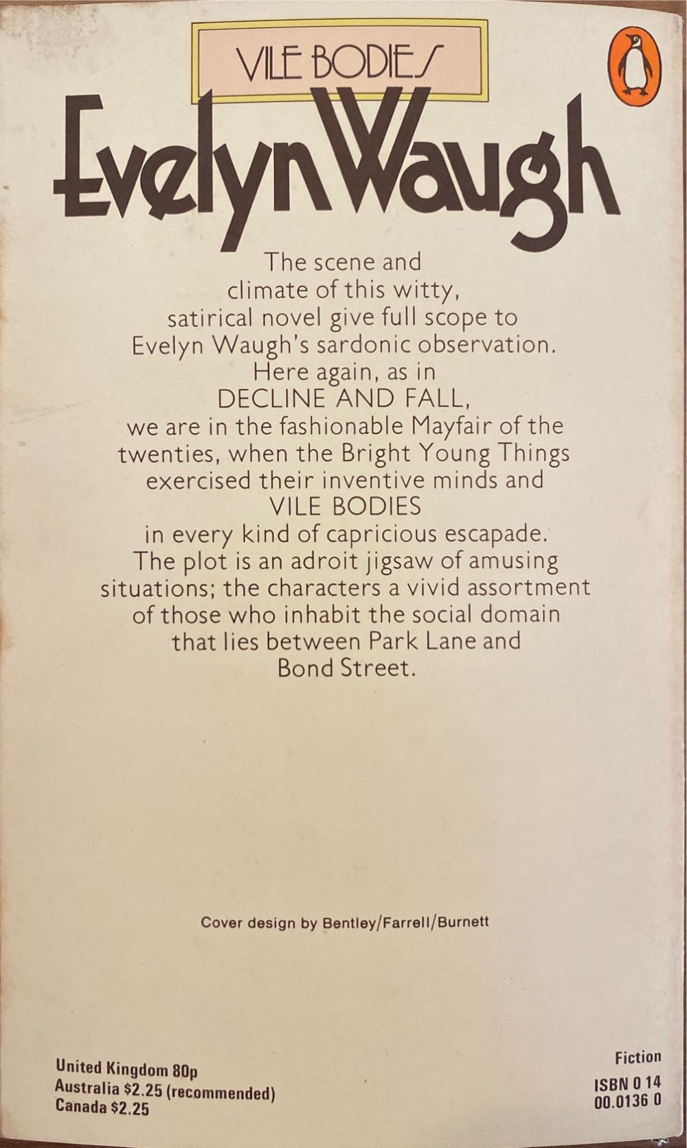 Vile Bodies - Evelyn Waugh (Penguin - Paperback) book collectible [Barcode 9780140001365] - Main Image 2