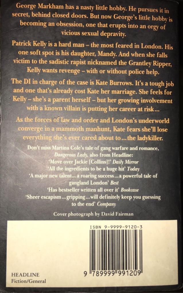 The Ladykiller - Martina Cole (Headline Book Publishing - Paperback) book collectible [Barcode 9780747240853] - Main Image 2