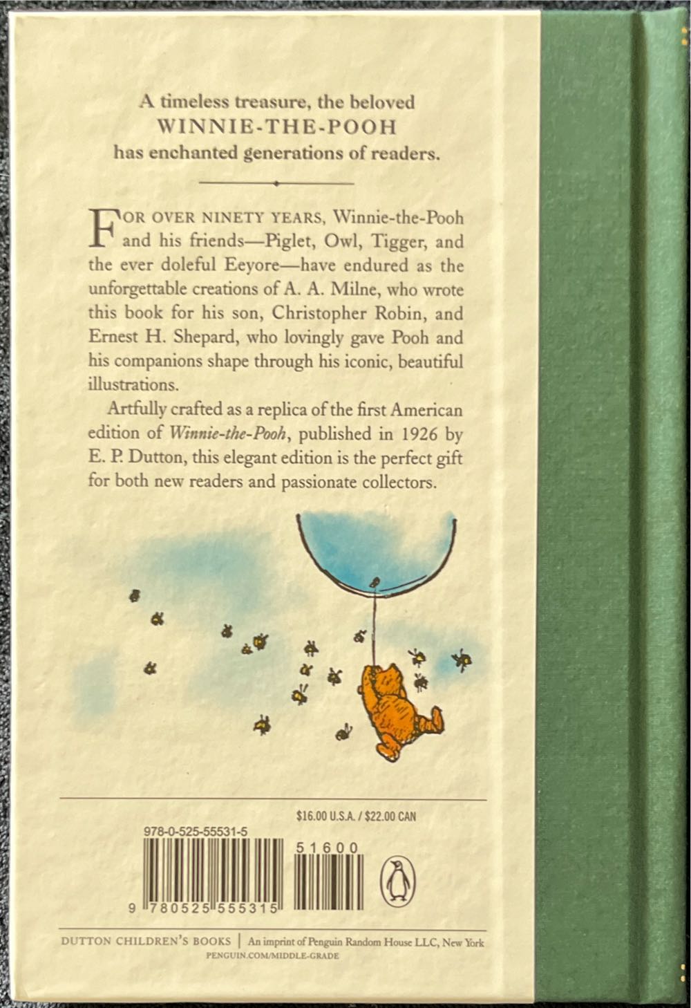 Winnie-the-Pooh - A. A. Milne (E. P. Dutton & Company - Hardcover) book collectible [Barcode 9780525555315] - Main Image 2