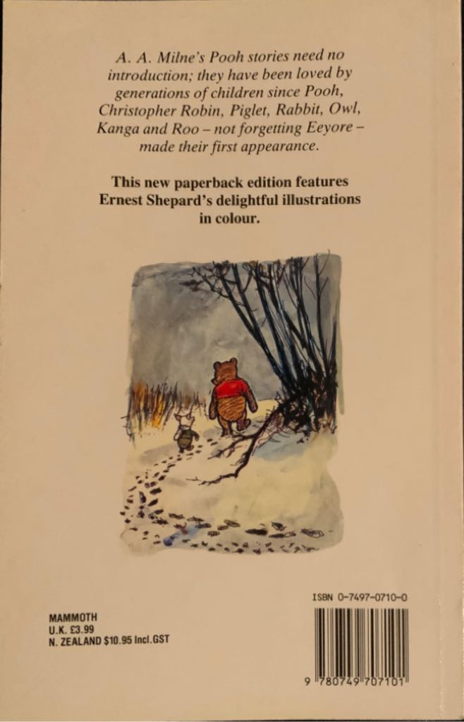 AA Winnie-the-Pooh - Alan Alexander Milne (Methuen Childrens Books) book collectible [Barcode 9780749707101] - Main Image 2