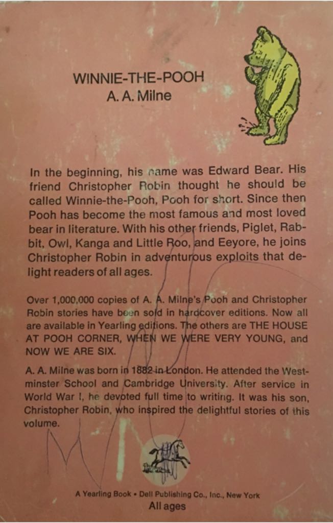 Winnie-The-Pooh - A.A Milne (A Dell Yearling Book) book collectible - Main Image 2
