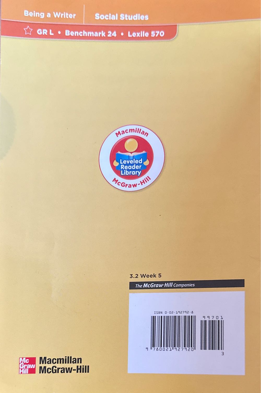 Reader (Gr. 3) - Laura Ingalls Wilder - Renee Meloche (Macmillan McGraw-Hill - Paperback) book collectible [Barcode 9780021927920] - Main Image 2