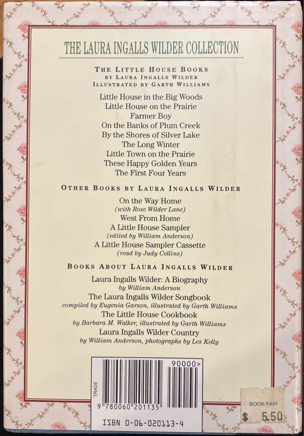 Laura Ingalls Wilder: A Biography - William Anderson (Harper Trophy - Hardcover) book collectible [Barcode 9780060201135] - Main Image 2