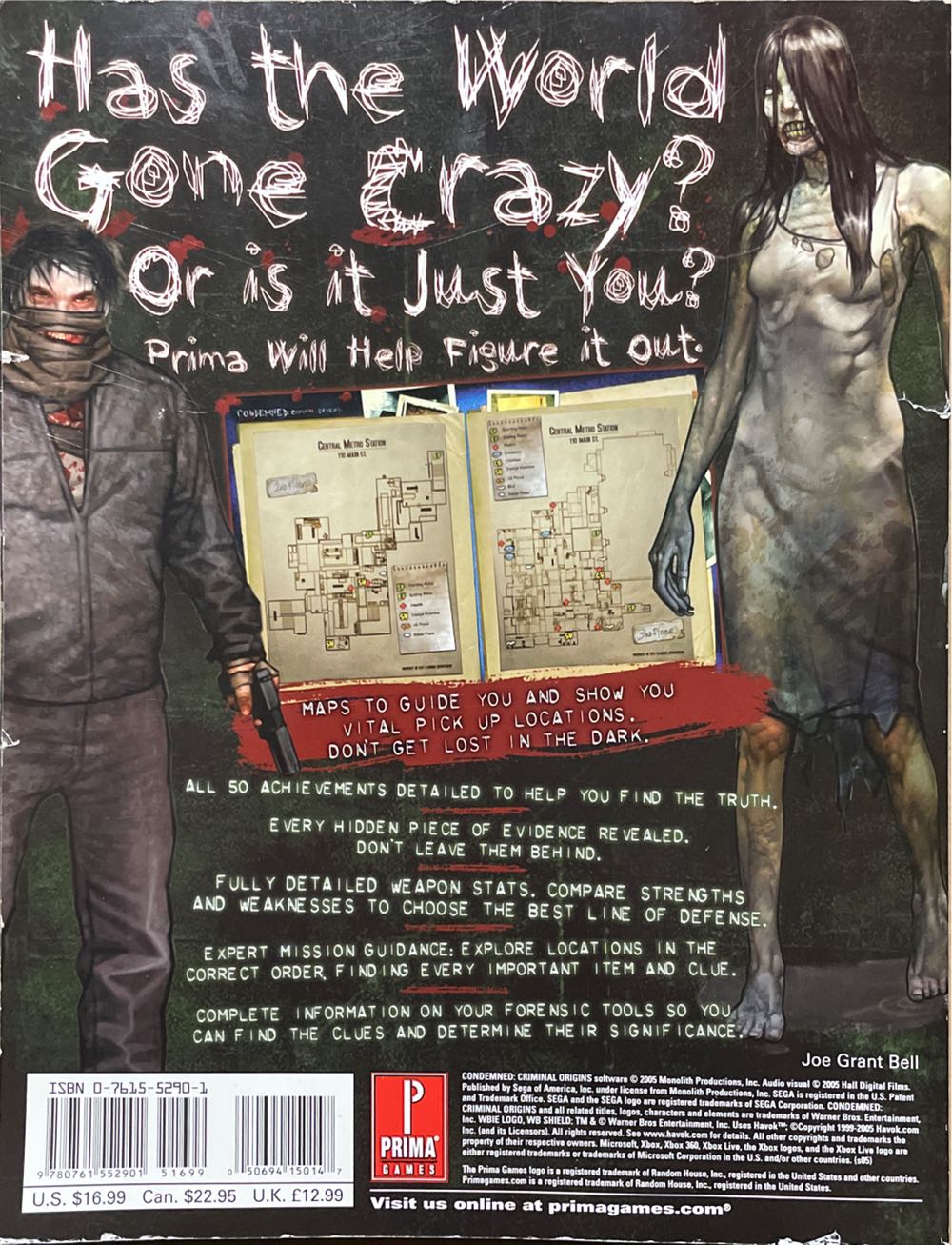 Condemned: Criminal Origins: Prima Official Game Guide - Bell Grant Joe (Prima Games - Paperback) book collectible [Barcode 9780761552901] - Main Image 2