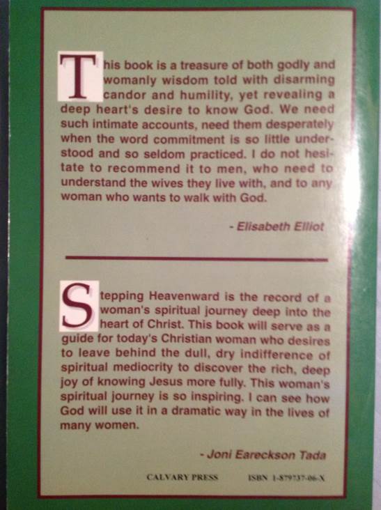 Stepping Heavenward - Elizabeth Prentiss (Calvary Press) book collectible [Barcode 9781879737068] - Main Image 2