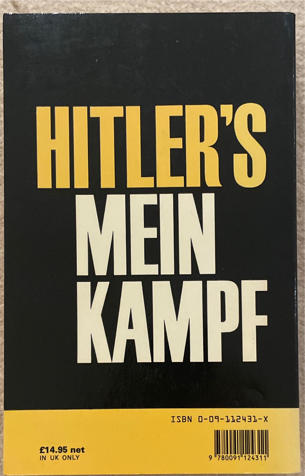 Mein Kampf - Adolf Hitler (Hutchinson - Paperback) book collectible [Barcode 9780091124311] - Main Image 2