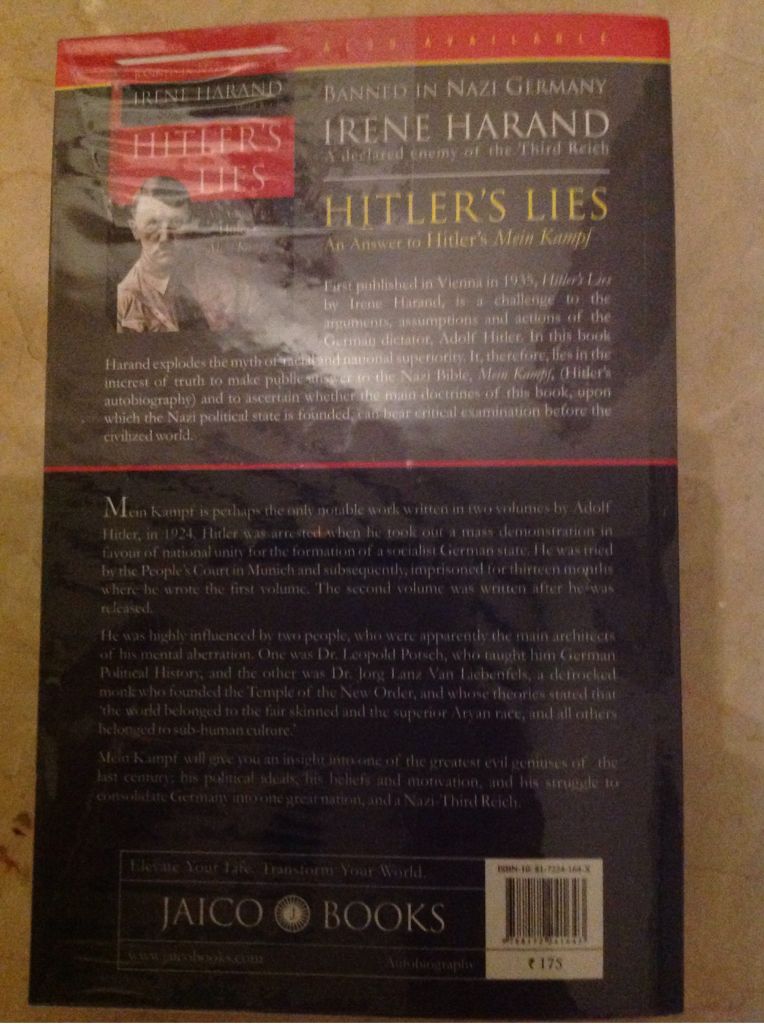 Mein Kampf - Adolf Hitler (Jaico Books - Paperback) book collectible [Barcode 9788172241643] - Main Image 2