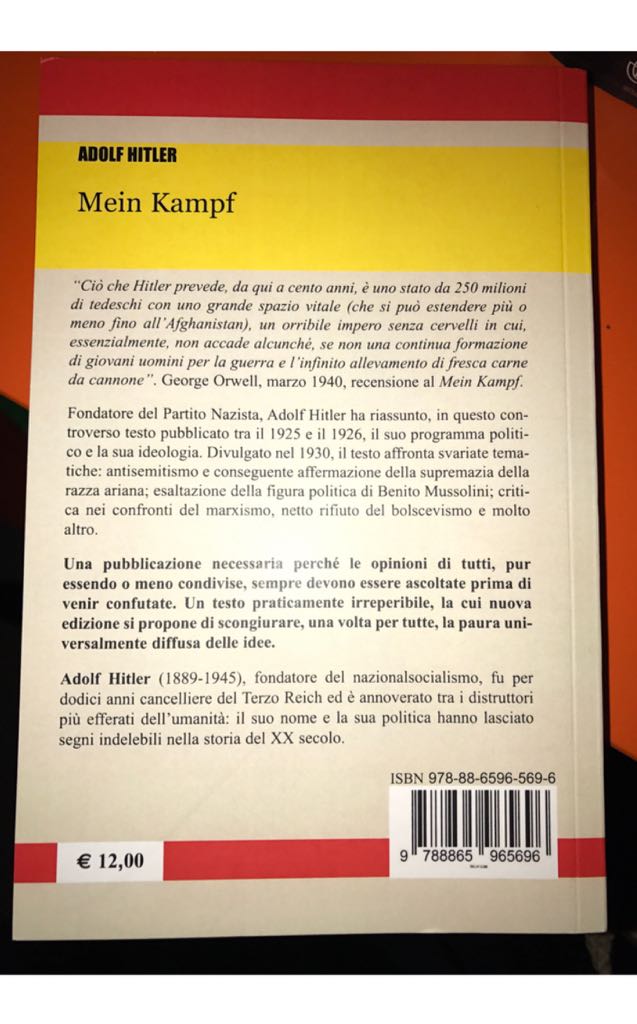 Mein Kampf - Adolf Hitler book collectible [Barcode 9788865965696] - Main Image 2