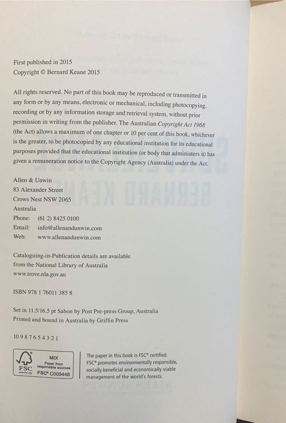 Novel??-Surveillance - Bernard Keane (Allen & Unwin - Trade Paperback) book collectible [Barcode 9781760113858] - Main Image 3