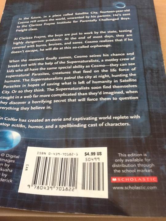 The Supernaturalist - Eoin Colfer (Scholastic Inc. - Paperback) book collectible [Barcode 9780439701822] - Main Image 2