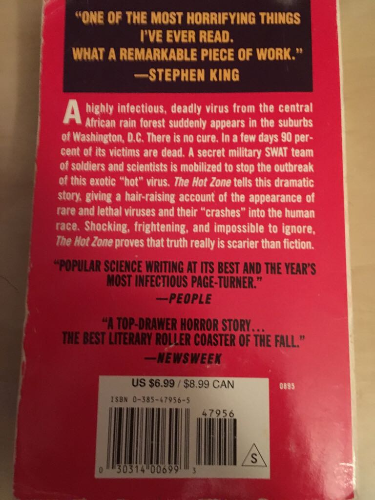 The Hot Zone  book collectible - Main Image 2