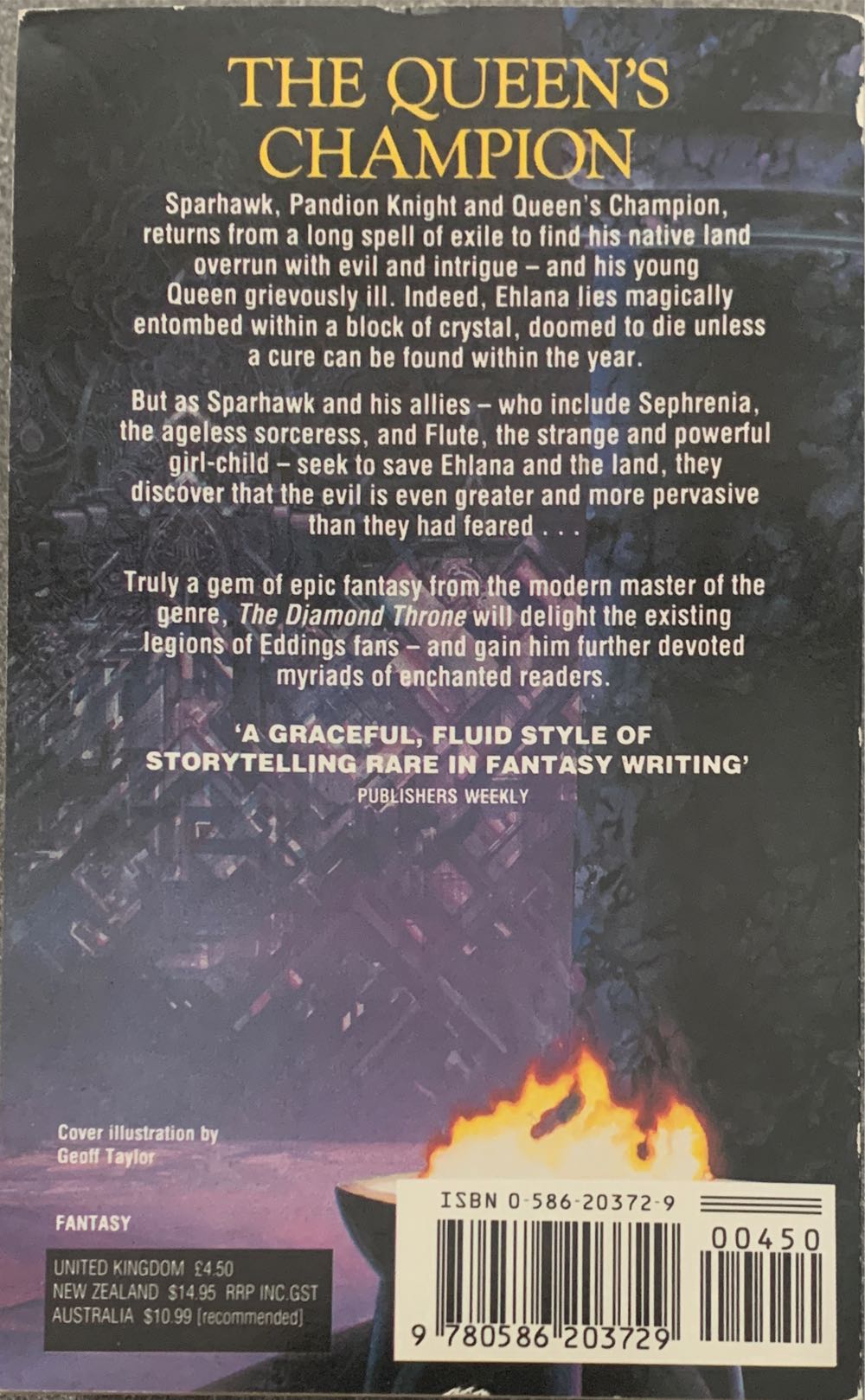 The Diamond Throne - David Eddings (Grafton - Paperback) book collectible [Barcode 9780586203729] - Main Image 2