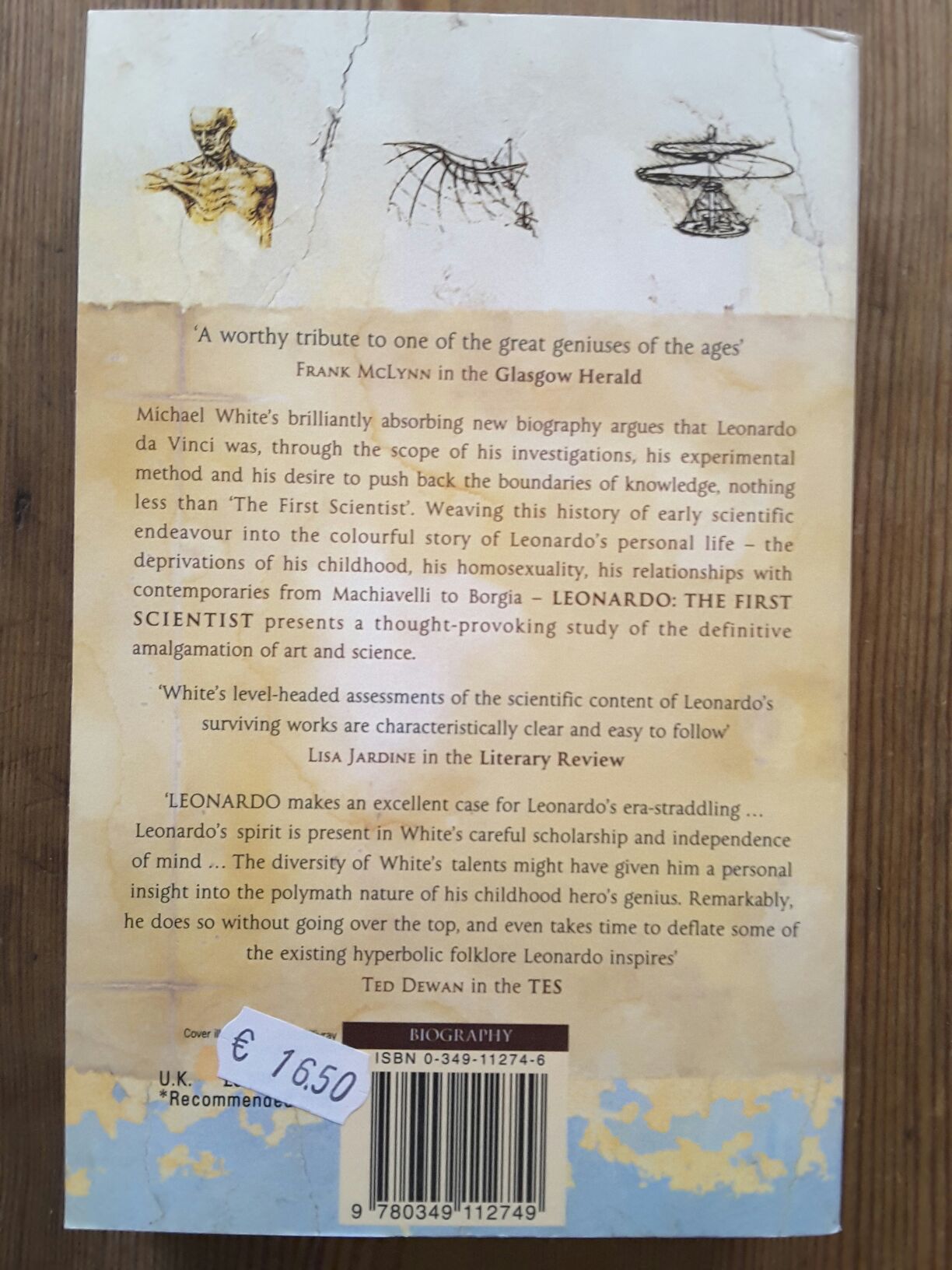 Leonardo Da Vinci The First Scientist - Michael White (Abacus (UK) - Paperback) book collectible [Barcode 9780349112749] - Main Image 2