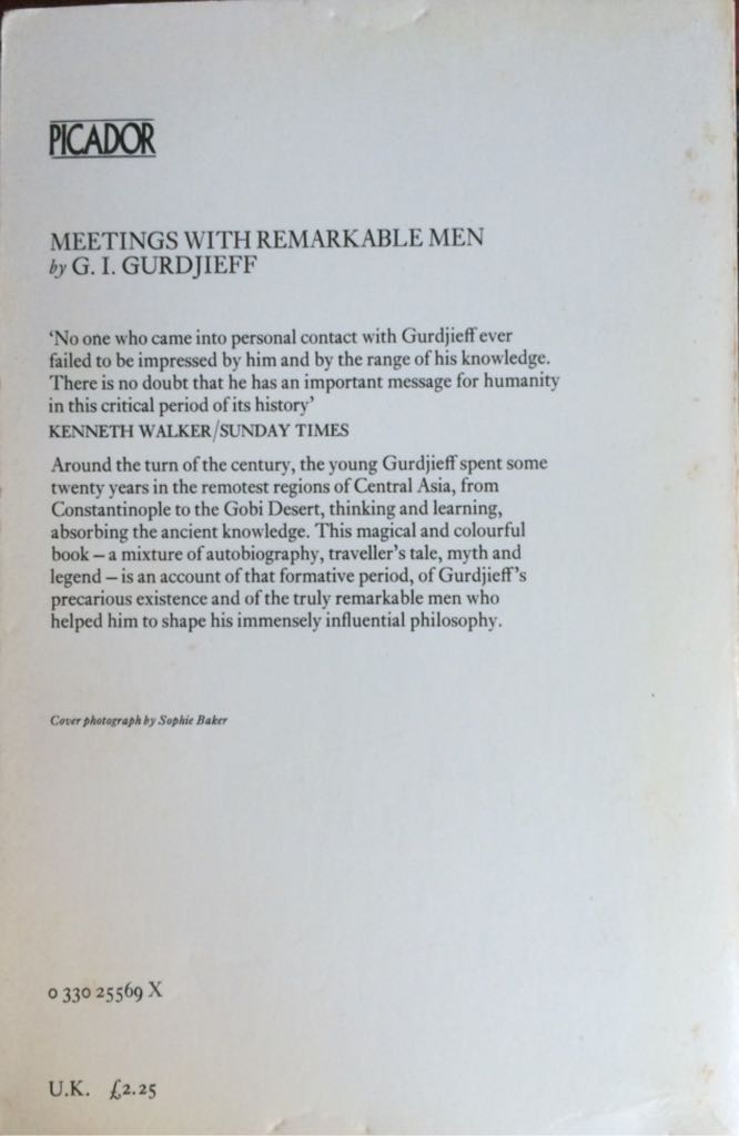Meetings With Remarkable Men - G. I. Gurdjieff (Picador - Paperback) book collectible [Barcode 9780140190373] - Main Image 2