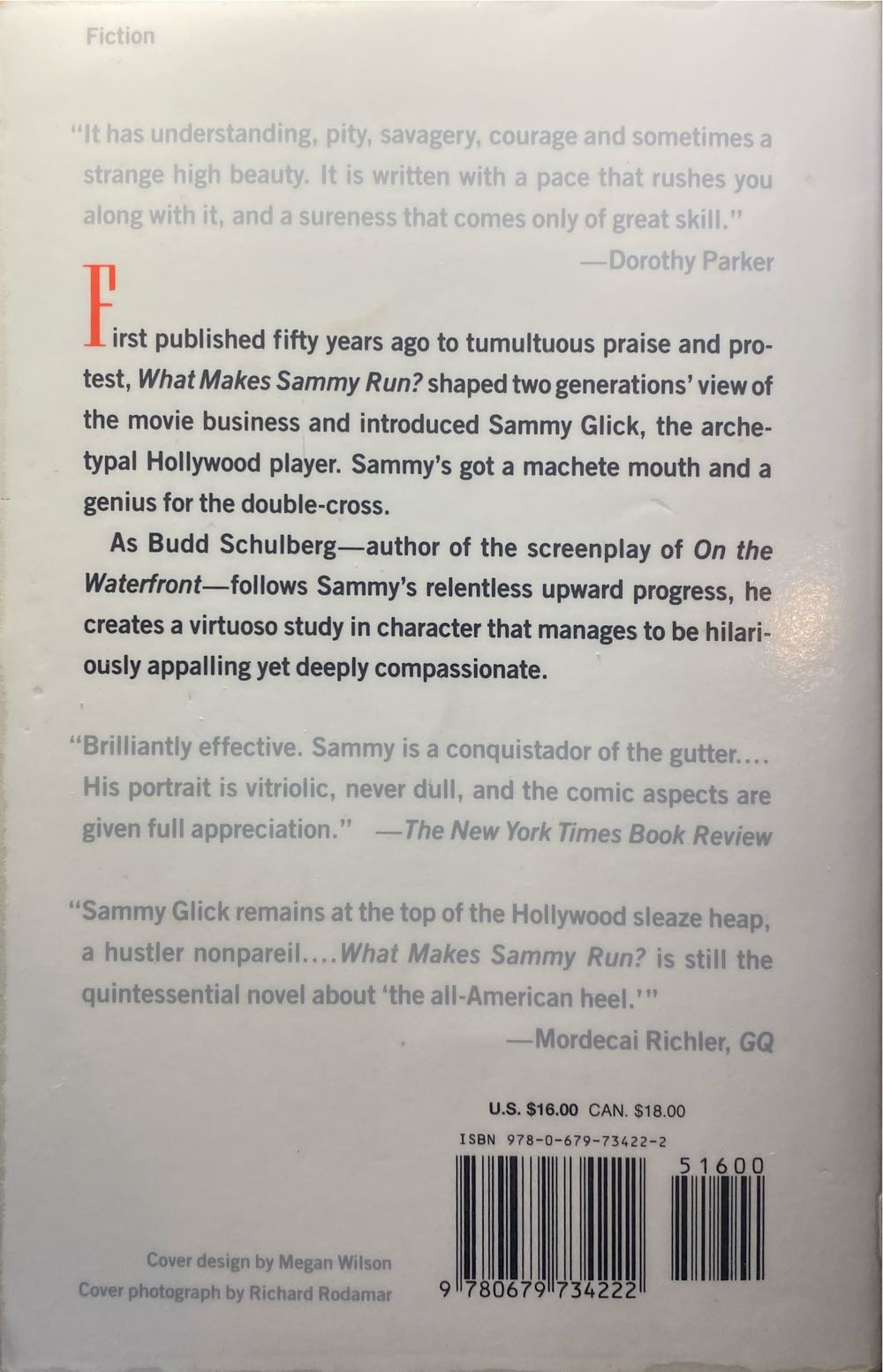 What Makes Sammy Run? - Bud Schulberg (Vintage Books - Paperback) book collectible [Barcode 9780679734222] - Main Image 2