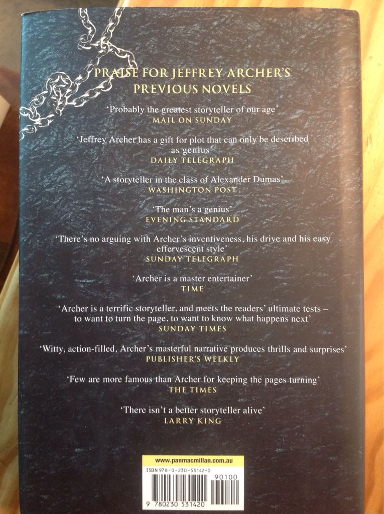 A Prisoner of Birth 125 - Jeffrey Archer (Macmilan - Hardcover) book collectible [Barcode 9780230531420] - Main Image 2