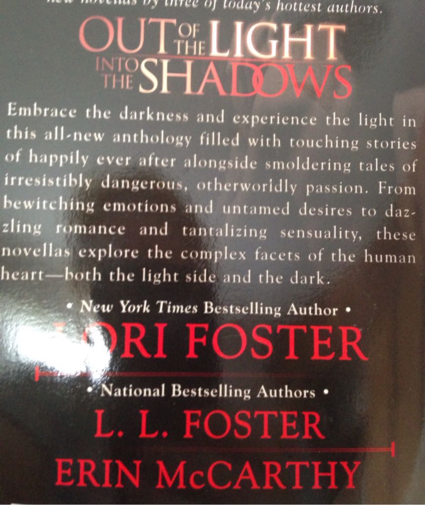 Out of the Light Into the Shadows - Lori Foster (Berkley Books - Paperback) book collectible [Barcode 9780425230527] - Main Image 2