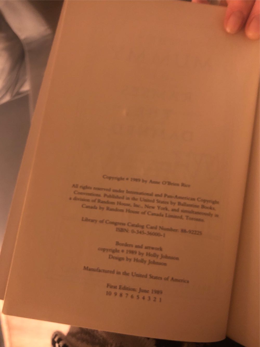 The Mummy or Ramses the Damned - Anne Rice (Ballantine Books - Paperback) book collectible [Barcode 9780345360007] - Main Image 3