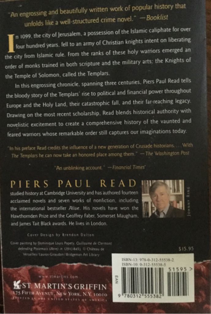 Templars: The Dramatic History of the Knights Templar, the Most Powerf - Paul Read book collectible [Barcode 9780312555382] - Main Image 2