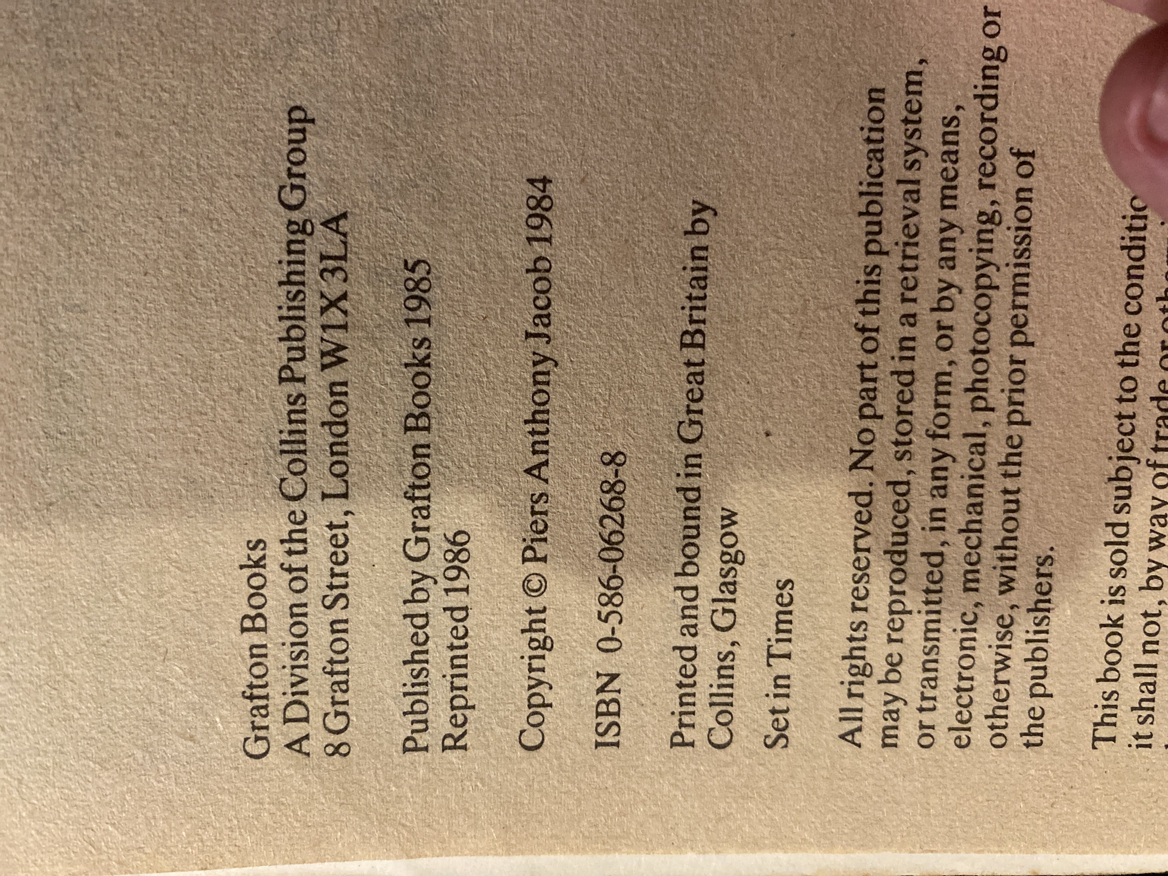 Mercenary - Piers Anthony (Granada Publishing Limited - Paperback) book collectible [Barcode 9780586062685] - Main Image 2