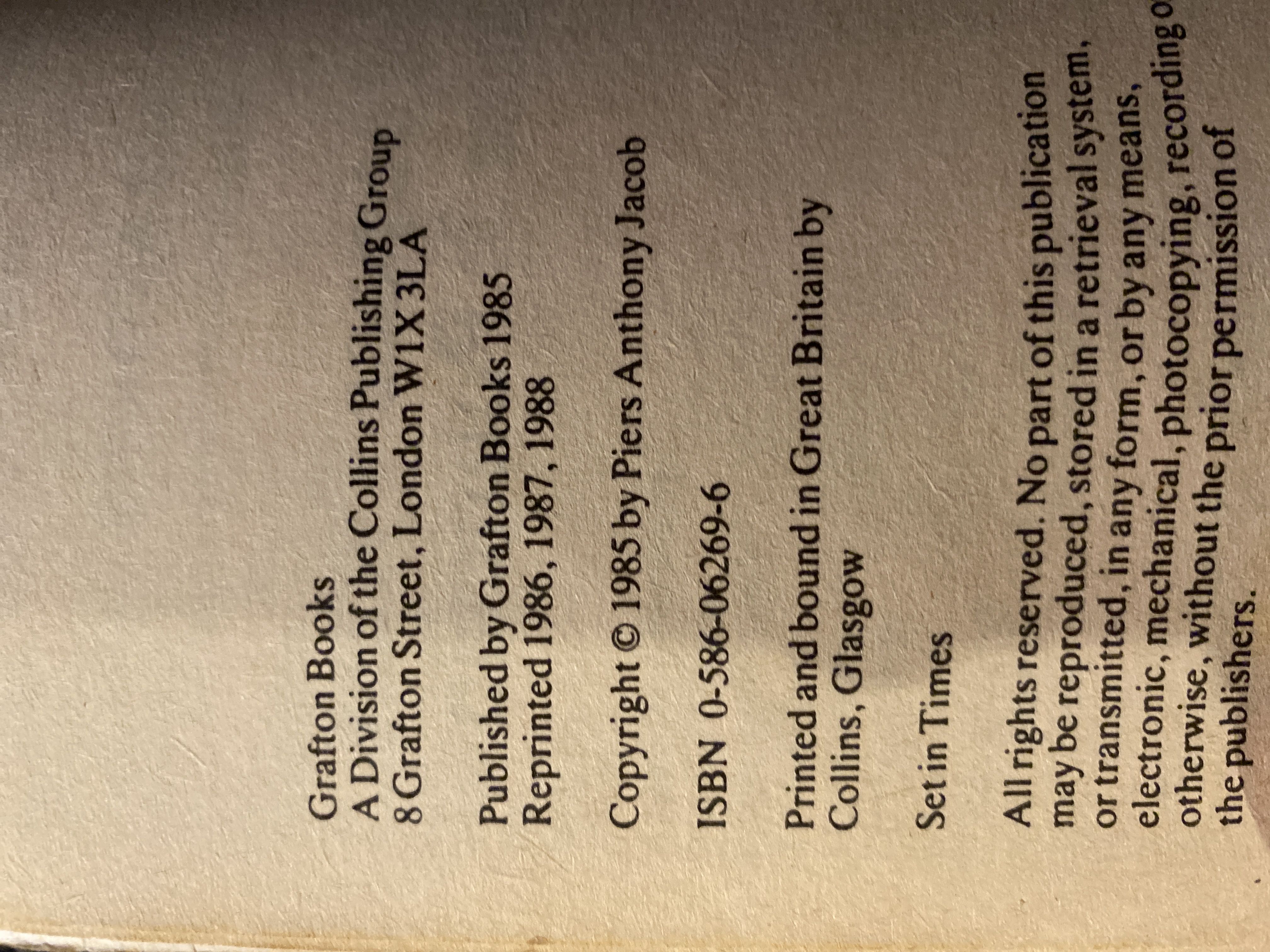 Politician - Peirs Anthony (Granada Publishing Limited - Paperback) book collectible [Barcode 9780586062692] - Main Image 3