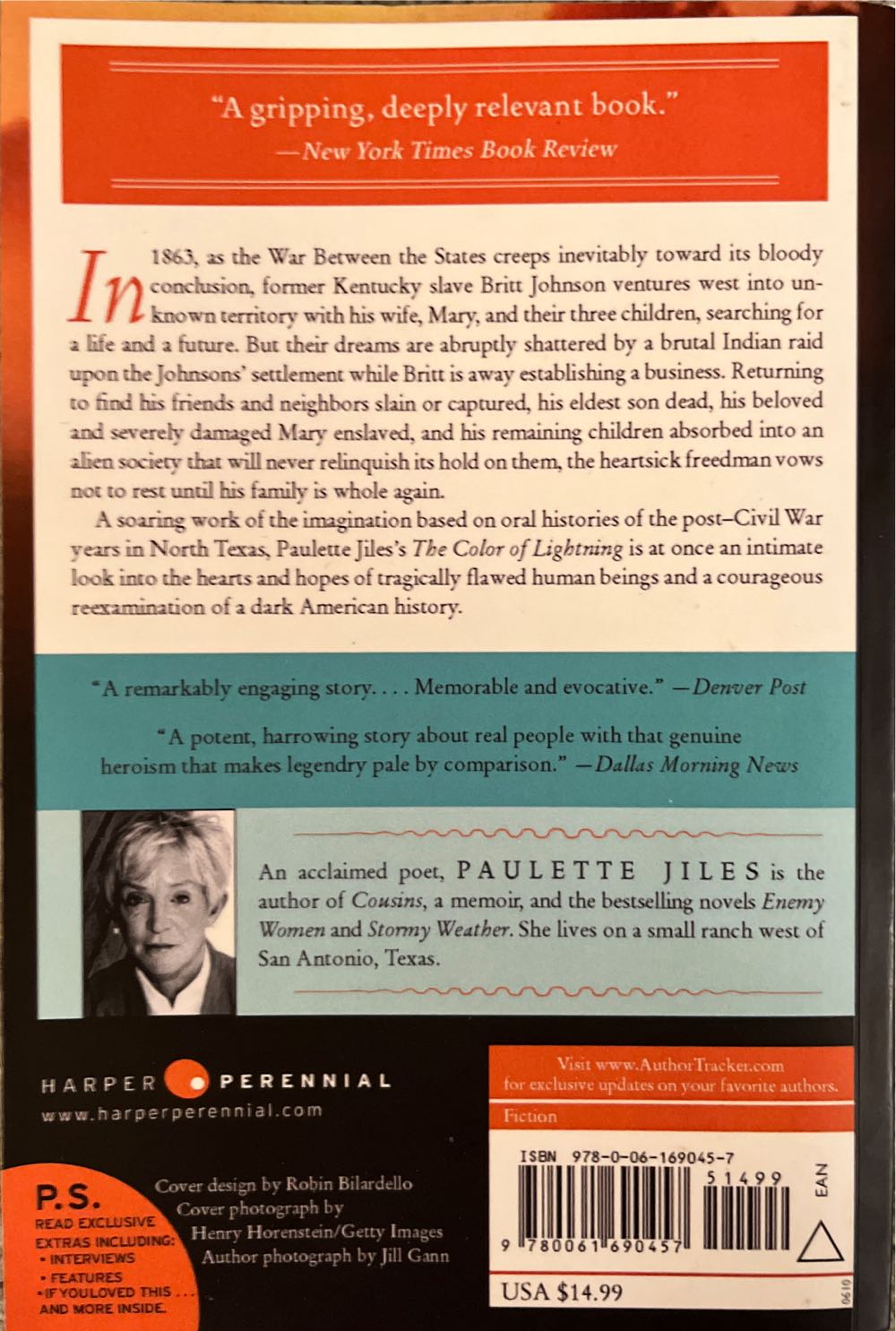 Color Of Lightning - Paulette Jiles (Harper Collins - Kindle) book collectible [Barcode 9780061690457] - Main Image 2