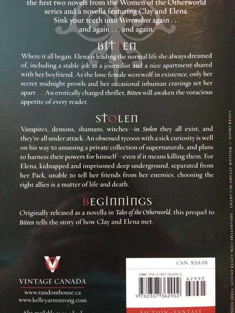 Werewolves - Kelley Armstrong (Vintage Canada - Paperback) book collectible [Barcode 9780307362902] - Main Image 2