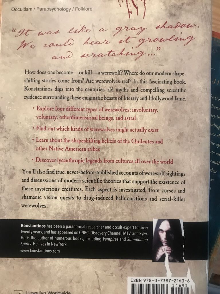Werewolves - Konstantinos (Llewellyn Worldwide - Paperback) book collectible [Barcode 9780738721606] - Main Image 2