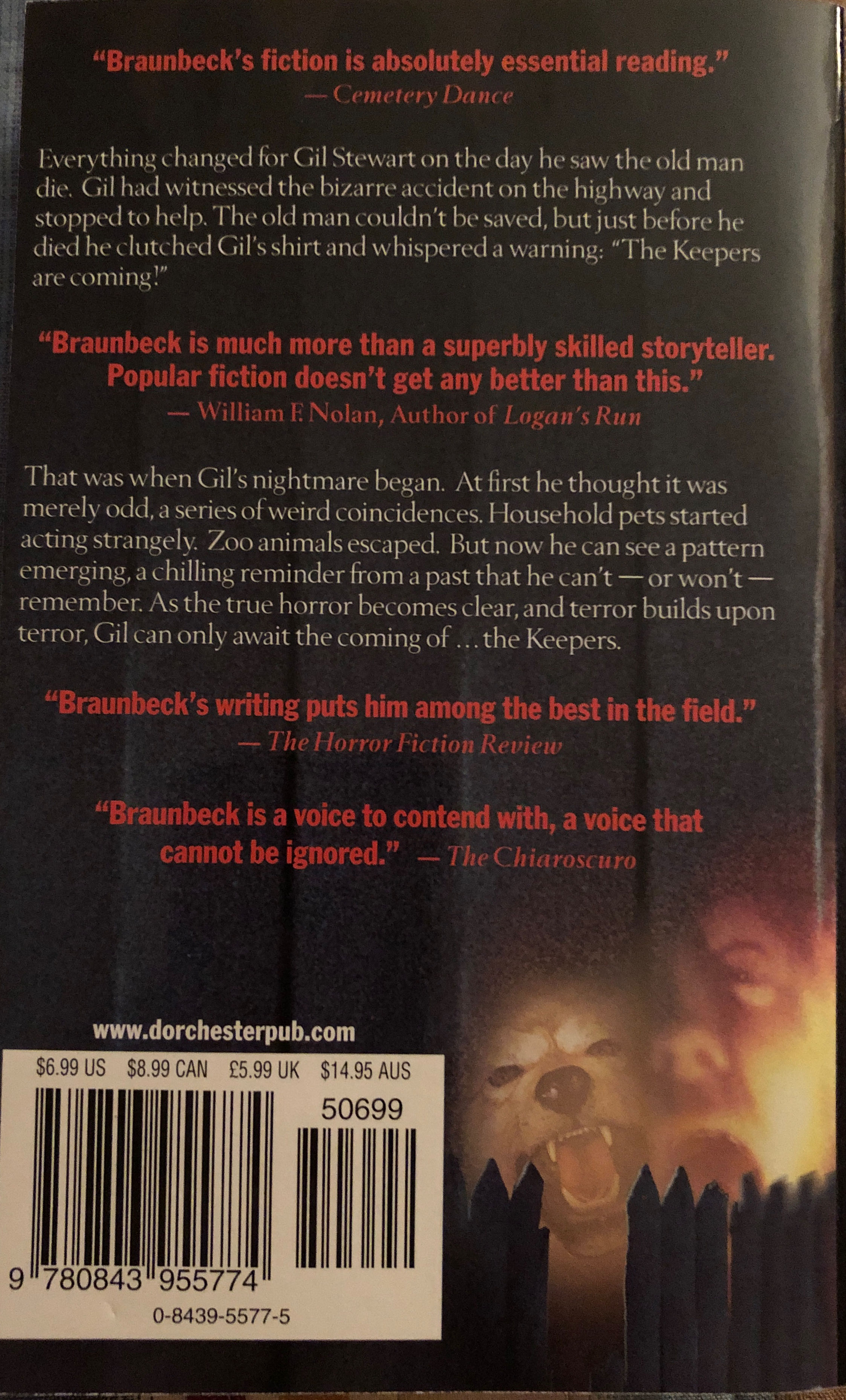 Keepers - Gary A. Braunbeck (Leisure - Paperback) book collectible [Barcode 9780843955774] - Main Image 2