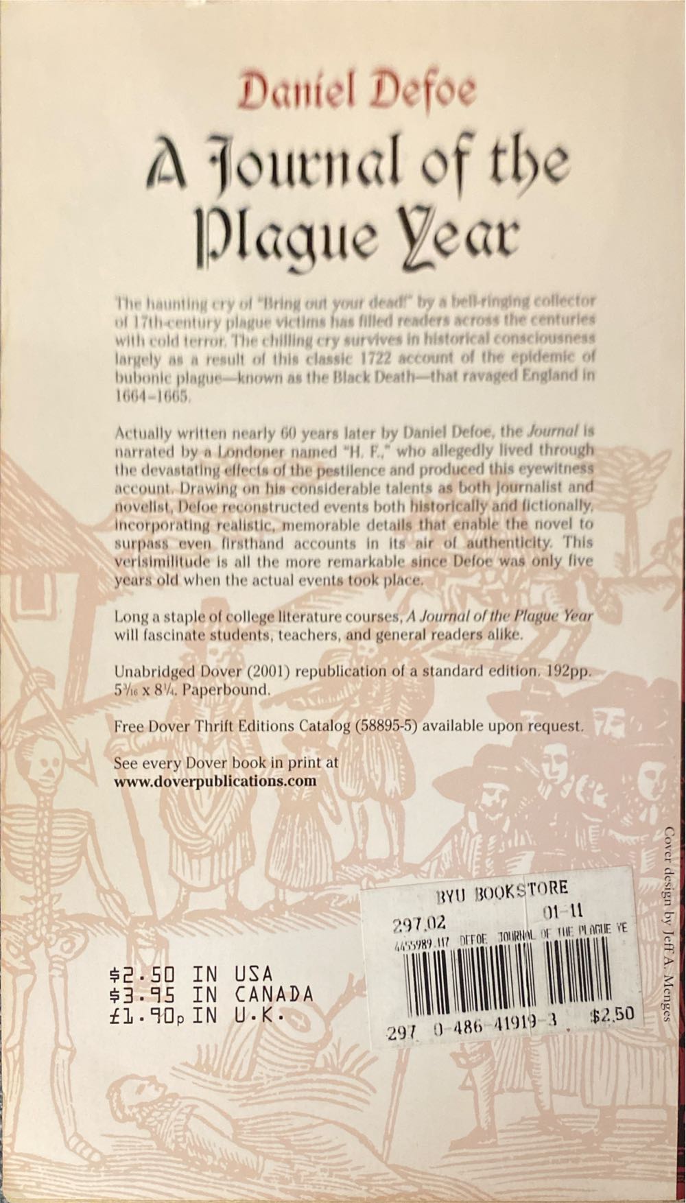 A Journal of the Plague Year - Daniel Defoe (Courier Corporation - Paperback) book collectible [Barcode 9780486419190] - Main Image 2