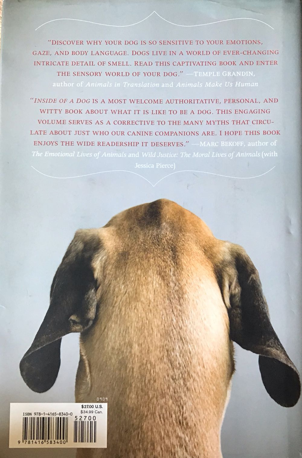 Inside of a Dog - Alexandra Horowitz (Scribner - Hardcover) book collectible [Barcode 9781416583400] - Main Image 2