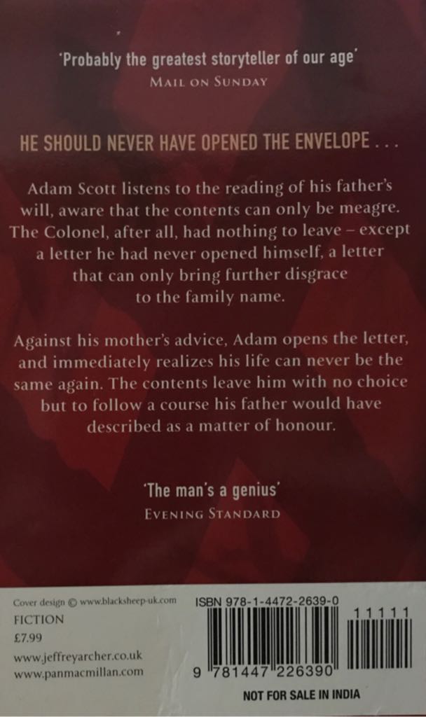 A Matter of Honor  (Pan Books - Paperback) book collectible [Barcode 9781447226390] - Main Image 2