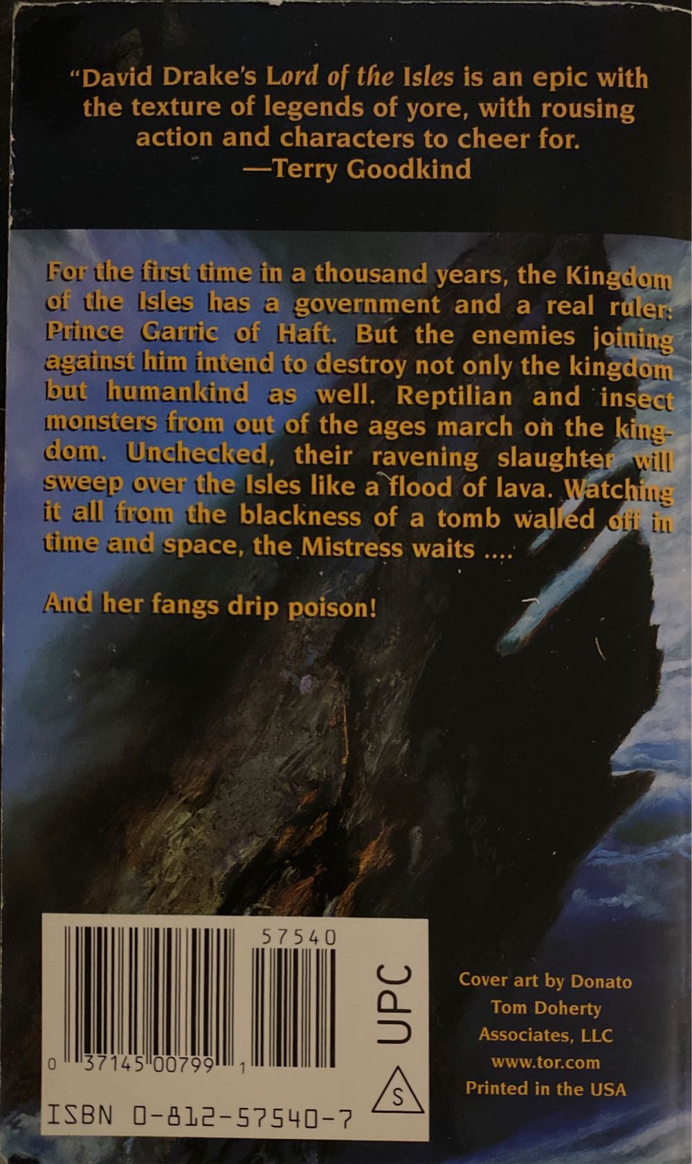 Mistress of the Catacombs - David Drake (Tor Fantasy - Paperback) book collectible [Barcode 9780812575408] - Main Image 2