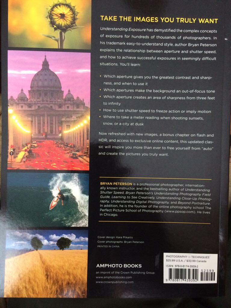Understanding Exposure - Bryan Peterson (Amphoto Books - Paperback) book collectible [Barcode 9780817439392] - Main Image 2