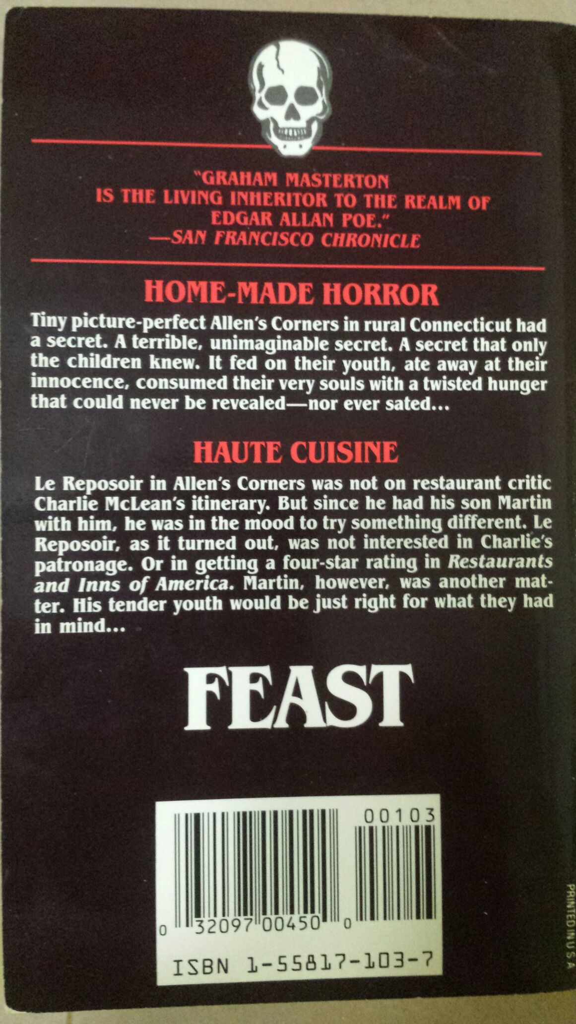 Feast - Graham Masterton (Pinnacle Books - Paperback) book collectible [Barcode 9781558171039] - Main Image 2