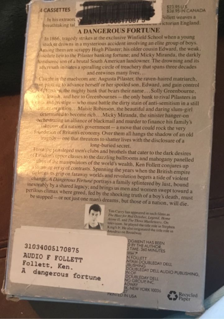 A Dangerous Fortune - Ken Follett (Bantam Doubleday Dell Audio Publishing - Audiobook) book collectible - Main Image 2