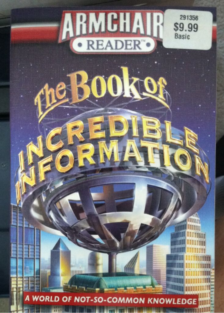 Book Of Incredible Information, The - Westside Publishing (Paperback) book collectible [Barcode 9781412714389] - Main Image 1
